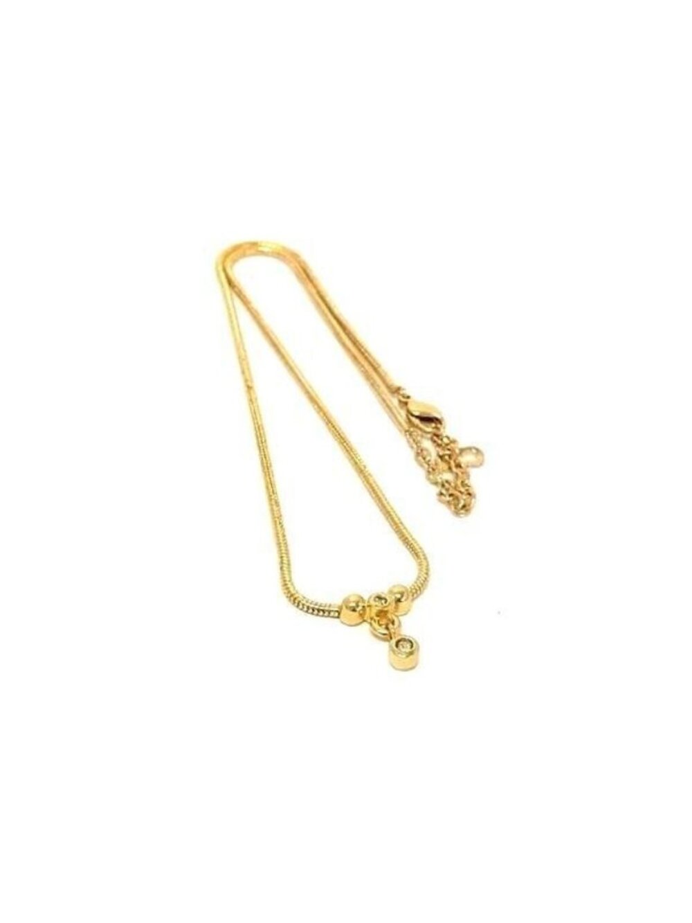 Dior Necklace Gold Metal Rhinestone